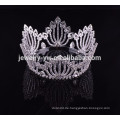 Fancy Haarzusätze voller runder Rhinestone Braut-Tiara Hochzeit Haar Krone